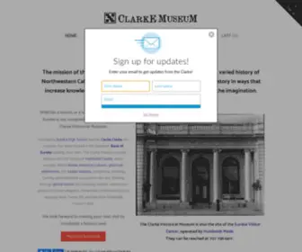 Clarkemuseum.org(Clarke Historical Museum) Screenshot