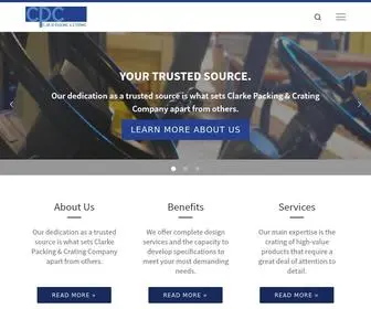 Clarkepacking.com(Clarke Packing and Crating) Screenshot