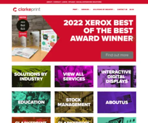 Clarkeprint.co.uk(Birmingham Based Printer) Screenshot