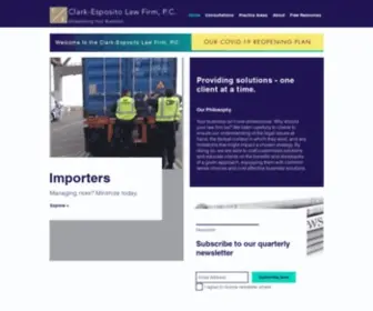 Clarkespositolaw.com(Import Export OFAC Lawyers) Screenshot