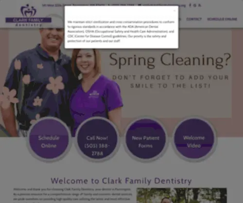 Clarkfamilydentistry.org(Dentist in Farmington) Screenshot