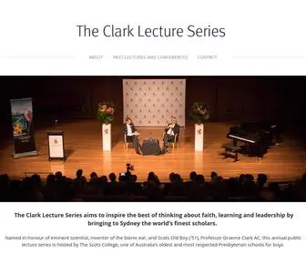 Clarklectures.org(The Clark Lecture Series) Screenshot