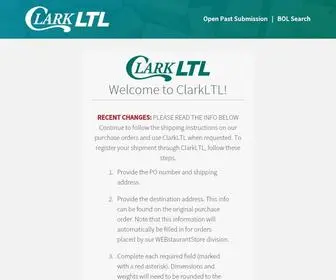 Clarkltl.com(ClarkLTL) Screenshot