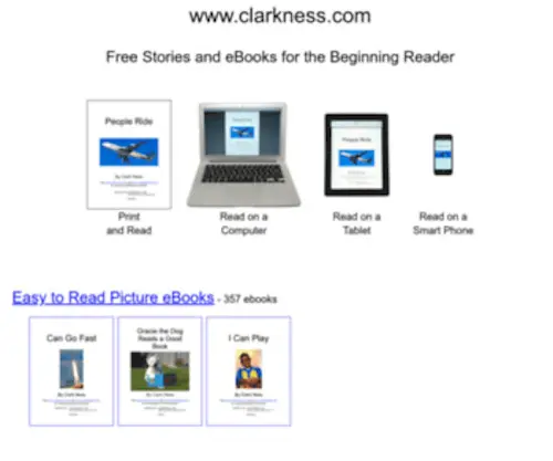 Clarkness.com(Free Stories and Free eBooks for the Kindergarten) Screenshot