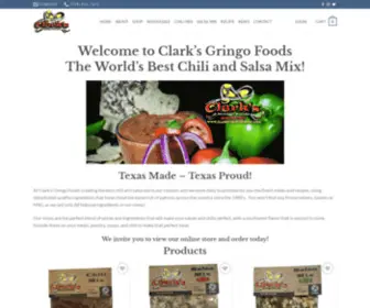 Clarksgringofoods.com(Clarks Gringo Foods) Screenshot