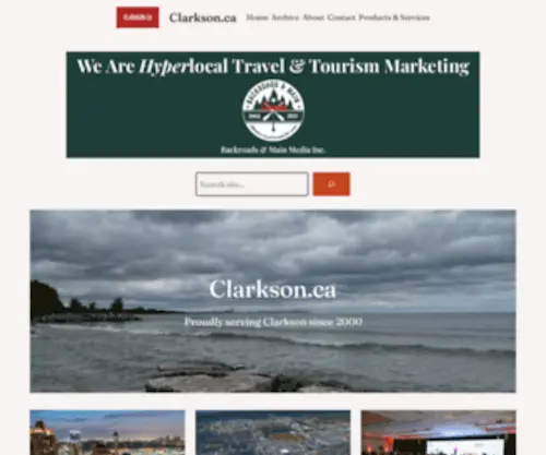 Clarkson.ca(Clarkson's Online Magazine and Mississauga's Web Site on the GO) Screenshot