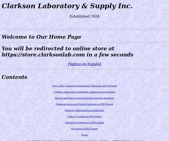 Clarksonlab.com(Clarkson Laboratory and Supply Shopping Cart) Screenshot