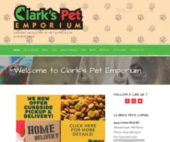 Clarkspets.com(Albuquerque's Number 1 Pet Store) Screenshot
