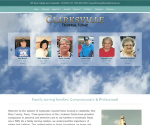 Clarksvillefuneralhome.com(Clarksville Funeral Home) Screenshot