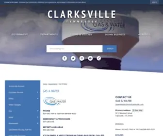 Clarksvillegw.com(Gas and Water) Screenshot