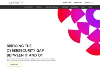 Claroty.com(Claroty secures the Extended Internet of Things (XIoT)) Screenshot