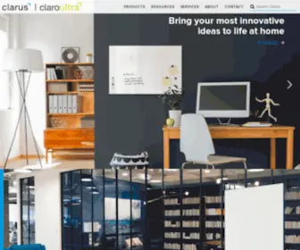 Clarus.com(Glass Whiteboards & Dry Erase Board Products) Screenshot