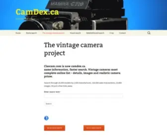 Clascam.com(Home of the classic camera) Screenshot