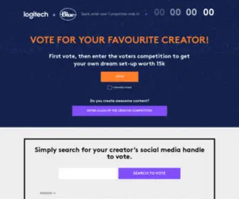 Clashofthecreator.com(Logitech) Screenshot