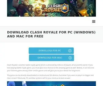 Clashroyaleforpc.com(Download Clash Royale for PC (Windows) and Mac for Free) Screenshot