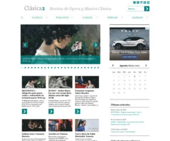 Clasica2.com(Revista de Música Clásica y Ópera) Screenshot