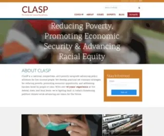 Clasp.org(Policy Solutions That Work for Low) Screenshot