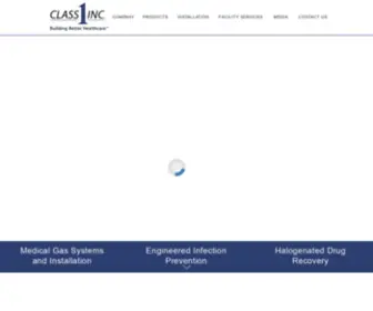 Class1INC.com(Medical Gas Distribution & Monitoring by Class 1 Inc) Screenshot