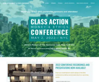 Classactionconference.com(2023 CLASS ACTION MONEY & ETHICS CONFERENCE) Screenshot