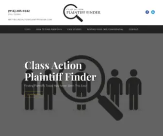 Classactionplaintifffinder.com(Class Action Plaintiff Finder) Screenshot