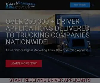 Classatransport.com(Truck driver recruiters and logistics personnel recruiting) Screenshot