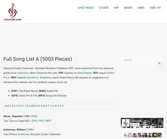 Classclef.com(5000 Free Classical Guitar TABS) Screenshot