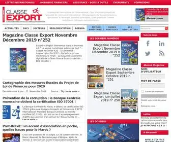 Classe-Export.com(Le Magazine Classe Export) Screenshot