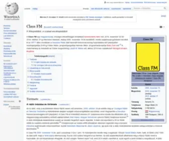 Classfm.hu(Wikipédia) Screenshot
