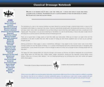 Classicaldressage.co.uk(Classical Dressage Notebook) Screenshot