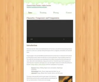 Classicalguitarteacher.net(Classical Guitar Teacher) Screenshot