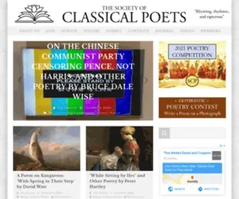 Classicalpoets.org(The Society of Classical Poets) Screenshot