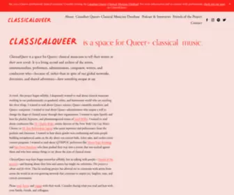 Classicalqueer.com(ClassicalQueer) Screenshot