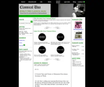 Classicalusa.com(Classical music) Screenshot