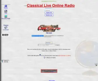 Classicalwebcast.com(Classical Online Radio Webcast) Screenshot