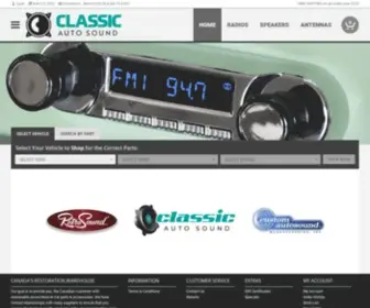 Classicautosound.ca(Canada's Classic Car Stereo Source) Screenshot