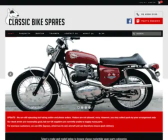 Classicbikespares.com.au(Classic Motorbike Spare Parts) Screenshot