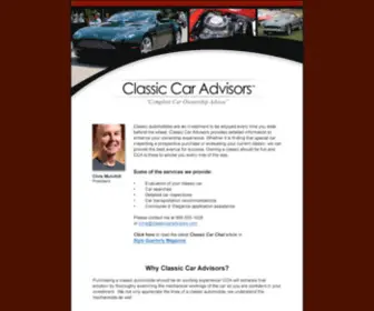 Classiccaradvisors.com(Classic Car) Screenshot