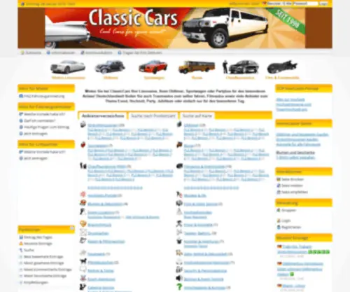 Classiccars.de(Mieten Sie Limousinen) Screenshot