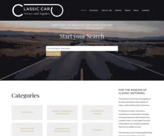 Classiccarservicesandsuppliers.com(Directory for classic vehicle enthusiasts and owners) Screenshot