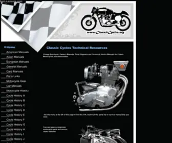 Classiccycles.org(Classic Cycles Technical Resources Home) Screenshot