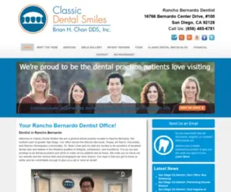 ClassiCDentalsmiles.com(Dentist Rancho Bernardo) Screenshot