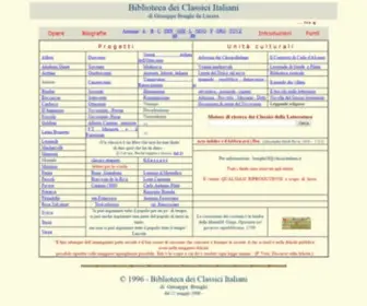 Classicitaliani.it(Letteratura italiana Biblioteca dei Classici Italiani) Screenshot
