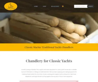 Classicmarine.co.uk(Chandler, supplier and manufacturer of of equipment for classic yachts) Screenshot