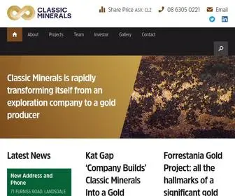 Classicminerals.com.au(Classic Minerals Limited) Screenshot