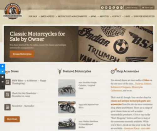 Classicmotorcycleconsignments.com(Classic Motorcycle Consignments) Screenshot