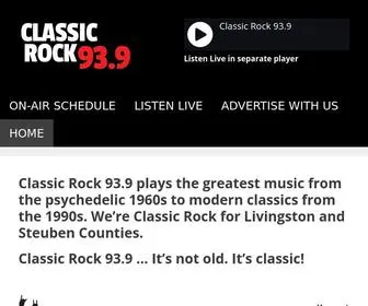 Classicrock939.com(Classic Rock 24/7 serving Livingston and Steuben Counties from Dansville) Screenshot