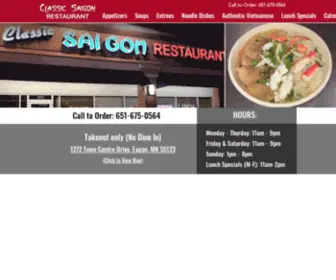 Classicsaigonrestaurant.com(Restaurant Eagan. Classic Saigon Restaurant) Screenshot