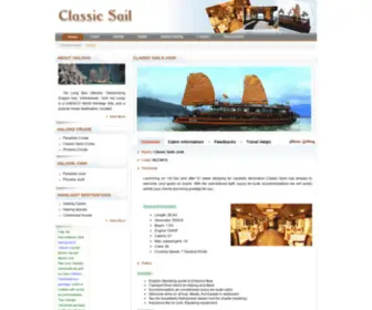 Classicsailshalong.com(Classic Sail Cruising Halong Bay) Screenshot