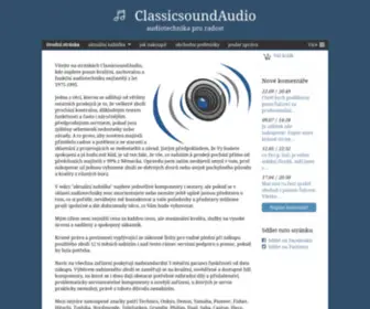Classicsoundaudio.com(úvodní) Screenshot