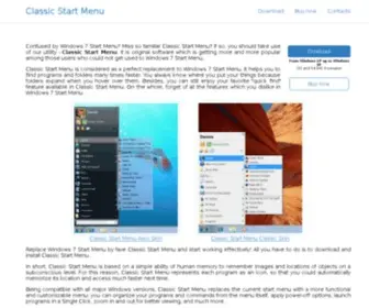 Classicstartmenu.com(Windows 7 Classic Start Menu) Screenshot